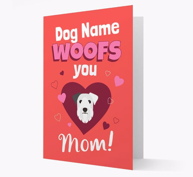 'I Woof You Mom' - Personalized {breedFullName} Card 